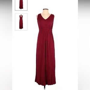 Red knit maxi